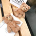 SGVAHY Furry Case for AirPods Pro 2nd/1st Generation Funny Cute 3D Cartoon Plush Design Bear Khaki Soft Warm Fluffy AirPod Pro 2 Cover with Keycha...
