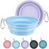 Kytely Collapsible Dog Bowls Medium (650ml), 2 Pack Travel Dog Bowls for Dog Cat, Portable Dog Water Food Bowl with Clasp, Pet Cat Feeding Cup Dis...