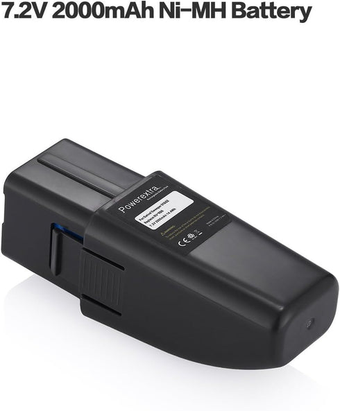 Powerextra 2 Pack 7.2V 2000mAh Ni-MH Replacement Battery Compatible with Ontel Swivel Sweeper G1 & G2...