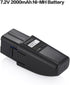 Powerextra 2 Pack 7.2V 2000mAh Ni-MH Replacement Battery Compatible with Ontel Swivel Sweeper G1 & G2...