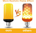 Flame Light Bulbs, 4 Modes LED Flame Effect Light Bulb, E26 Base Flickering Light Bulb with Gravity Sensor,Flickering Light Bulbs Halloween Home P...