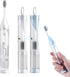 2Pcs Toothbrushes Kit Fold Travel Size Built-in Travel Toothpaste Container, Including 2 Cleaner Head Soft Bristles for Travel, Camping, School, B...