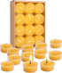 12pcs Natural Beeswax Tealight Candles Handmade Decorative Unscented Pure Beeswax Tea Lights? Perfect for Birthday Party,Wedding, Spa, Home Decor...