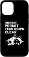 iPhone 14 Pro Inspect Permit Tear Down Clear Design for Home Wrecker Case...