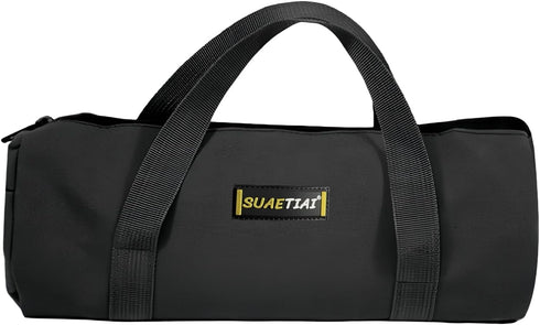 12 Inch Small Tool Bags for Men,Wide Mouth Zipper Tool Storage Bag,Large Capacity Canvas Tool Tote Bag,Portable Multi-Function Tool bag for Storag...