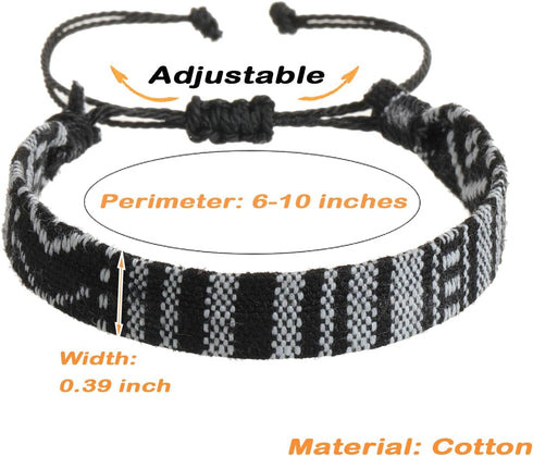 LUBINGSHINE 2pcs Boho Surfer Bracelet Set Women & Men - Handmade Summer Beach Bracelets - Adjustable & 100% Waterproof - Festival Accessories - Be...