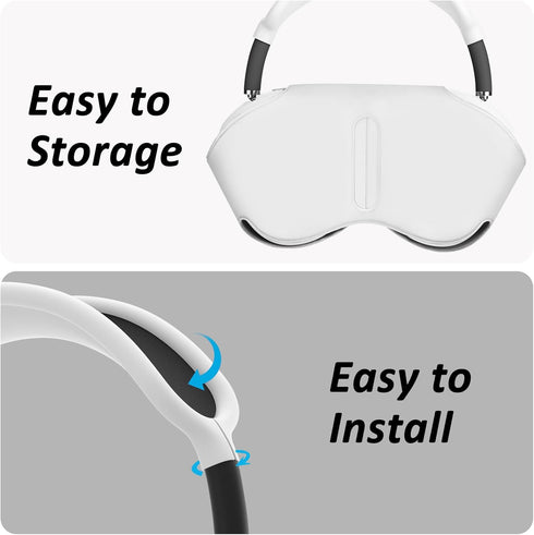 AIRSPO Airpods Max Case Cover, Silicone Case Cover for AirPods Max Headphones, Anti-Scratch Ear Pad Cover/Headband Cover for Apple AirPods Max, 4 ...