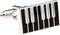 Piano Keys Inverted Black White Pair Cufflinks in a Presentation Gift Box & Polishing Cloth...