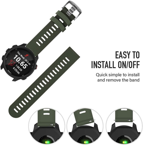 NotoCity for Garmin Forerunner 245/Forerunner 55 Band, 20mm Replacement Band for Galaxy Watch 5/5 Pro Galaxy Watch 4/Vivoactive 3/Vivoactive 5...