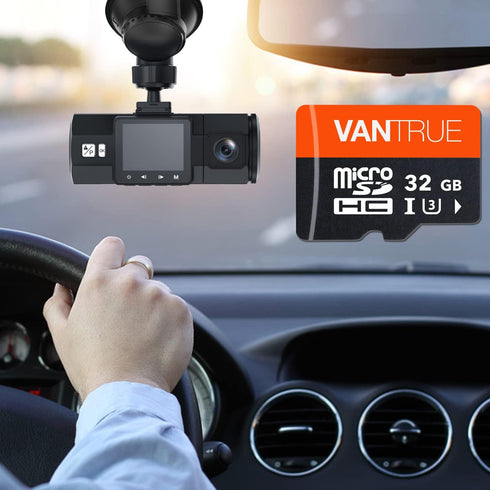 Vantrue 32GB microSDHC Card with Adapter, U3, UHS-I High Speed SD Card for Dash Cams & Home Security System Video Cameras...