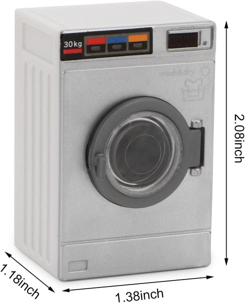 Dollhouse Miniature Washing Machine 1:12 Furniture Appliance Model Laundry Machine Mini House Washer Decoration Accessories Openable Lid Washer Dr...