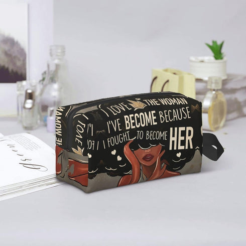Makeup Bag for Women, Black Girl Stuff, Gifts for Black Women, Travel Size Products for Women, Sister Bags for Black Women, Black Women Makeup Bag...