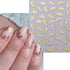 8 Sheets Bronzing Flower Leaf Nail Stickers 3D Self-Adhesive Flowers Nail Art Stickers Gold Silver Rose Gold Floral Leaves Nail Decals Summer Nail...