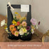 BBJ Craft Paper Gift Bags for Flower Bouquet Florist Bouquet Packaging Bag with Handle, 5 Pcs (Gray)...