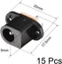 uxcell DC-017 5.5mmx2.0mm DC Power Jack Socket 3 Pin Female Panel Mount Connector 15pcs...