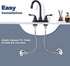 ARCORA 16” Length Faucet Hose Connects Bathroom Kitchen Sink to Water Supply Braided Nylon Supply Line with 3/8" Female Compression Thread x 1/2" ...