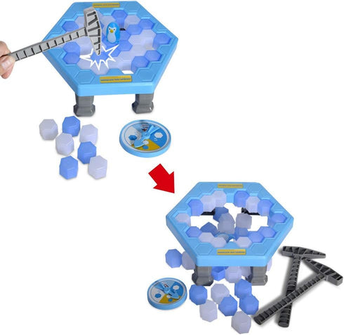 SS Save Penguin On Ice Game, Penguin Trap Break ice Activate Family Party Ice Breaking Kids Puzzle Table Knock Block...
