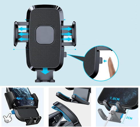 Car Cell Phone Holder Mount for Toyota Tacoma 3rd Gen 2016-2023 Tundra 2014-2021 2/4 Door SR5 Trail Limited Platinum TRD Pro Off Road 4x4 Sport Ac...