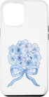 iPhone 12 Pro Max Grandmillennial Blue Hydrangea Bow Case...