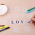 AIEX 43pcs 1 Inch Letter and Number Templates, Reusable Plastic Uppercase Letter Stencils Alphabet Stencils Punctuation Marks Symbol Numbers Craft...