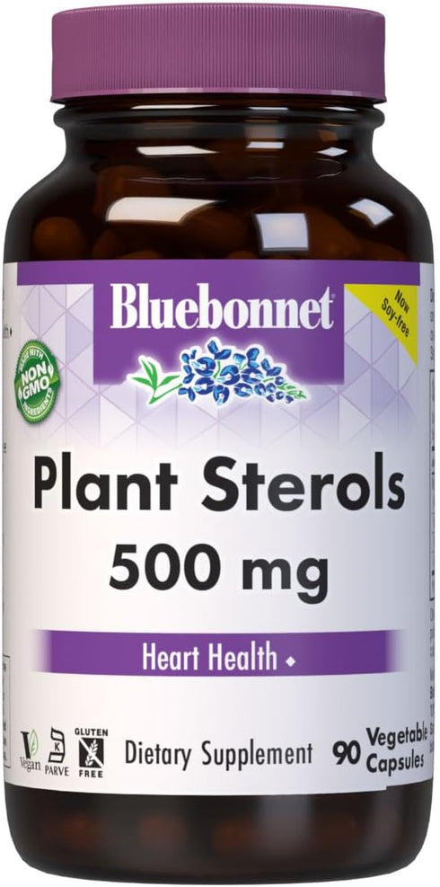 Bluebonnet Nutrition Plant Sterols 500mg Heart Health Supplement for Men & Women* - Non-GMO Beta-Sitosterol from Sunflower Oil - Vegan, Gluten-Fre...