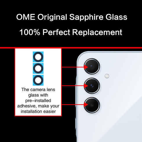 2PCS Galaxy A55 Back Rear Camera Lens Glass Replacement, ASDAWN Back Lens Glass for Samsung Galaxy A55 6.6 inches All Carriers with Free Lens Film...