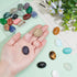 PH PandaHall 25pcs 25x18mm Gemstones Cabochons Flatback, Oval Stone Gem Semi-Precious Gemstones Beads Quartz Chakra Crystal Stones for Bracelet Ne...