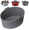 Slow Cooker Liners, Foldable Reusable Silicone Cooking Liners Compatible with Crock-Pot & Hamilton Beach Oval 6-7 QT, Leakproof Dishwasher Safe Sl...