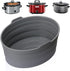 Slow Cooker Liners, Foldable Reusable Silicone Cooking Liners Compatible with Crock-Pot & Hamilton Beach Oval 6-7 QT, Leakproof Dishwasher Safe Sl...