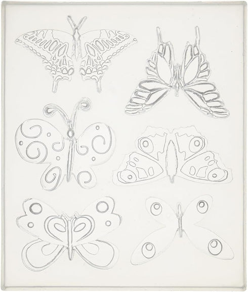 Butterfly Silicone Mold for Fondant Cake Decor, Polymer Clay Craft, UV Resin Epoxy Casting, Jewelry Making 9-Cavity 2021 New Version...