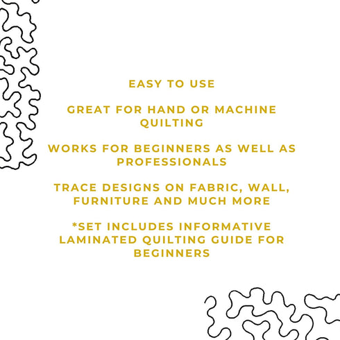 Quilting Creations Stencils for Machine and Hand Quilting - 2 Quilting Stencils for Background Patterns | Stipple, Large Stipple Plastic Quilt Ste...