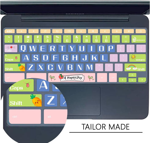 Keyboard Cover for Samsung Chromebook 4 3 XE310XBA XE500C13 XE501C13 11.6"/Chromebook 4 15.6" XE350XBA/Chromebook 2 XE500C12/Chromebook Plus V2 2-...