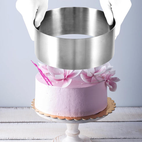 CALIFORNIA CADE ELECTRONIC Cake Ring, 6 Inch Cake Rings for Baking, 15CM Fixed Round Stainless Steel Cake Mold - Cake Baking Supplies...