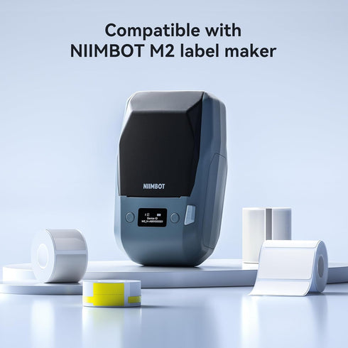 NIIMBOT M2 Thermal Transfer Labels 1.57''x1.57'', Only for M2 Label Maker, PET Material, Waterproof and High-Temperature Resistance, Long Storage ...