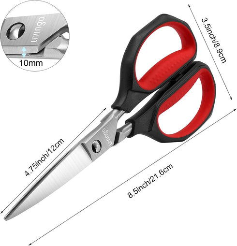 LIVINGO Kitchen Shears Heavy Duty: Cooking Scissors Dishwasher Safe Come Apart Sharp Forged Stainless Steel Blade Utility Food All Purpose for Cut...
