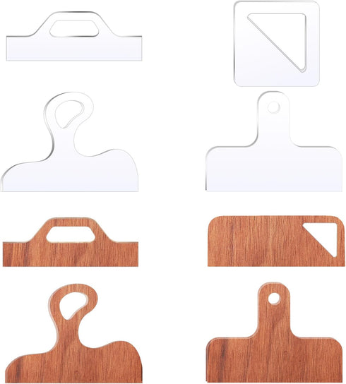 Router Templates, 4pcs Acrylic Charcuterie Board Handle Template, LYMOI Clear Cut Board Thick Handle Template, Angled Curvy Tracing Stencils Cut G...