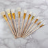 10Pcs/Set Pig Hair Wood Handle Artist Paint Brush Brush Watercolor Painting Art Supplies for Beginners and Professionals...
