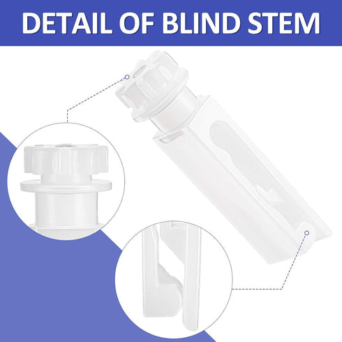 Vertical Blind Replacement Parts Repair Tabs White Stems for Window Carrier Vertical Blinds Curtain Accessories(20 Pieces)...