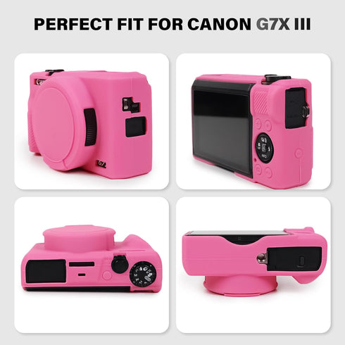 Case for Canon Powershot G7X Mark III Digital Camera, Soft Silicone G7X Mark III Camera Case Accessories, Protective Case Cover for G7XIII G7X3 wi...