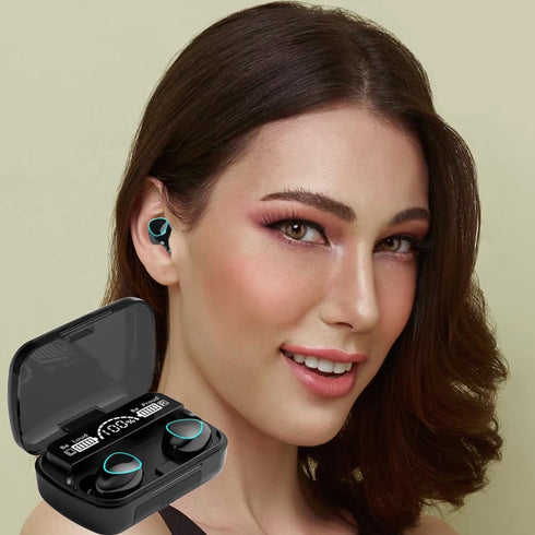 M10 Wireless Earbuds Bluetooth 5.1 TWS Earphones Full Touch Control Headphones Built-in Microphone Immersive Sound Quality Ensure Fast Stable & Au...