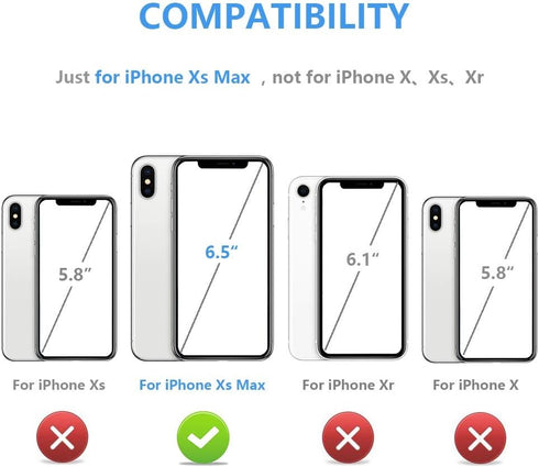 iPhone Xs Max Wallet Case with Card Holder,OT ONETOP Premium PU Leather Kickstand Card Slots Case,Double Magnetic Clasp and Durable Shockproof Cov...