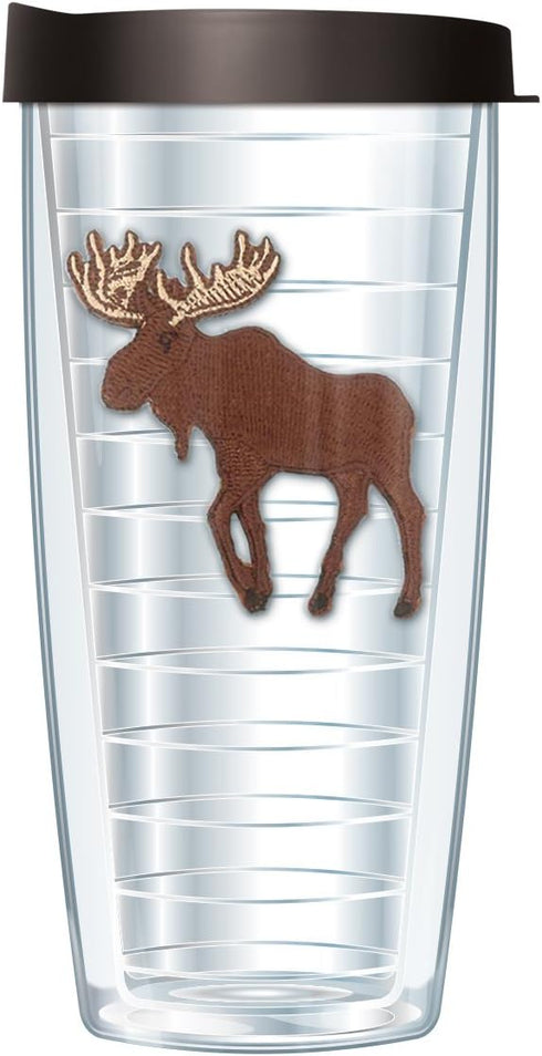 Moose Emblem w/Black Lid Tumbler Cup 22 Oz | Fantastic Temperature Retention, Thermal Insulated! Dishwasher and Microwave Safe | BPA Free| Great G...