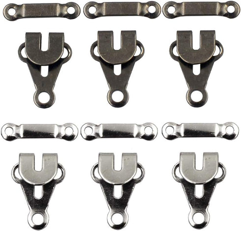 DGOL 100 Pairs Copper Invisible Sew on Hooks and Bar Snap Fasteners Sewing Eyes Closure Clips Silver and Gunmetal...
