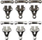 DGOL 100 Pairs Copper Invisible Sew on Hooks and Bar Snap Fasteners Sewing Eyes Closure Clips Silver and Gunmetal...