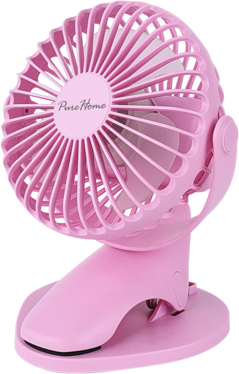Portable Clip Fan Battery Operated,3 Speeds USB Rechargeable Mini Table Fan with Strong Airflow,360°Rotation Ultra Quiet Personal Desk Fan for Hom...