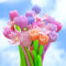 18 Pieces Color Changing Flower Pens Ballpoint Pens Colorful Gel Ink Rollerball Pens for School Home Office Kids Girls Presents (Cherry Blossom Tu...