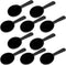 Framendino, 10 Pack Plastic Coffee Measuring Spoons Short Handle Scoops for Tea Sugar Cereal Milk Powder Spices Black 7g...