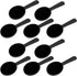Framendino, 10 Pack Plastic Coffee Measuring Spoons Short Handle Scoops for Tea Sugar Cereal Milk Powder Spices Black 7g...