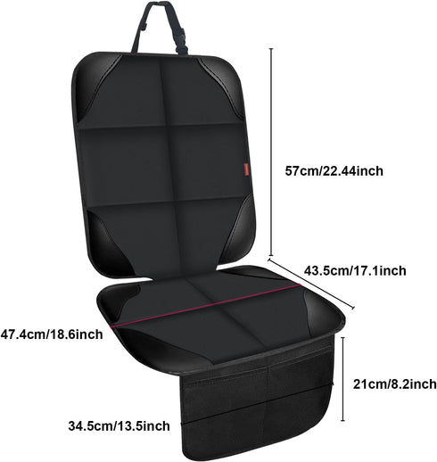 Car Seat Protectors for Child Car Seats 1 Pack Waterproof Leather Seats Protectors with Non-Slip Bottom Large Mesh Pockets Leather and Fabric Car ...