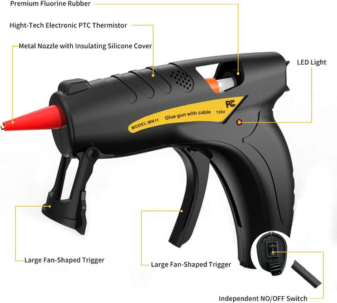 mofa Glue Gun,30W Mini Hot Glue Gun Kit with 20Pcs Glue Sticks,Hot Melt Glue Gun for DIY Crafts,Quick Repairs,Decorations,Home,School, Office Arts...